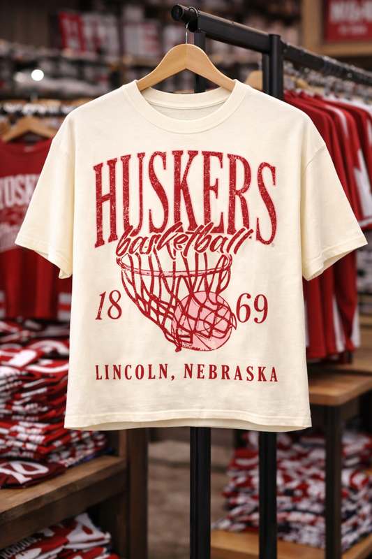 Huskers Vintage Net Tee