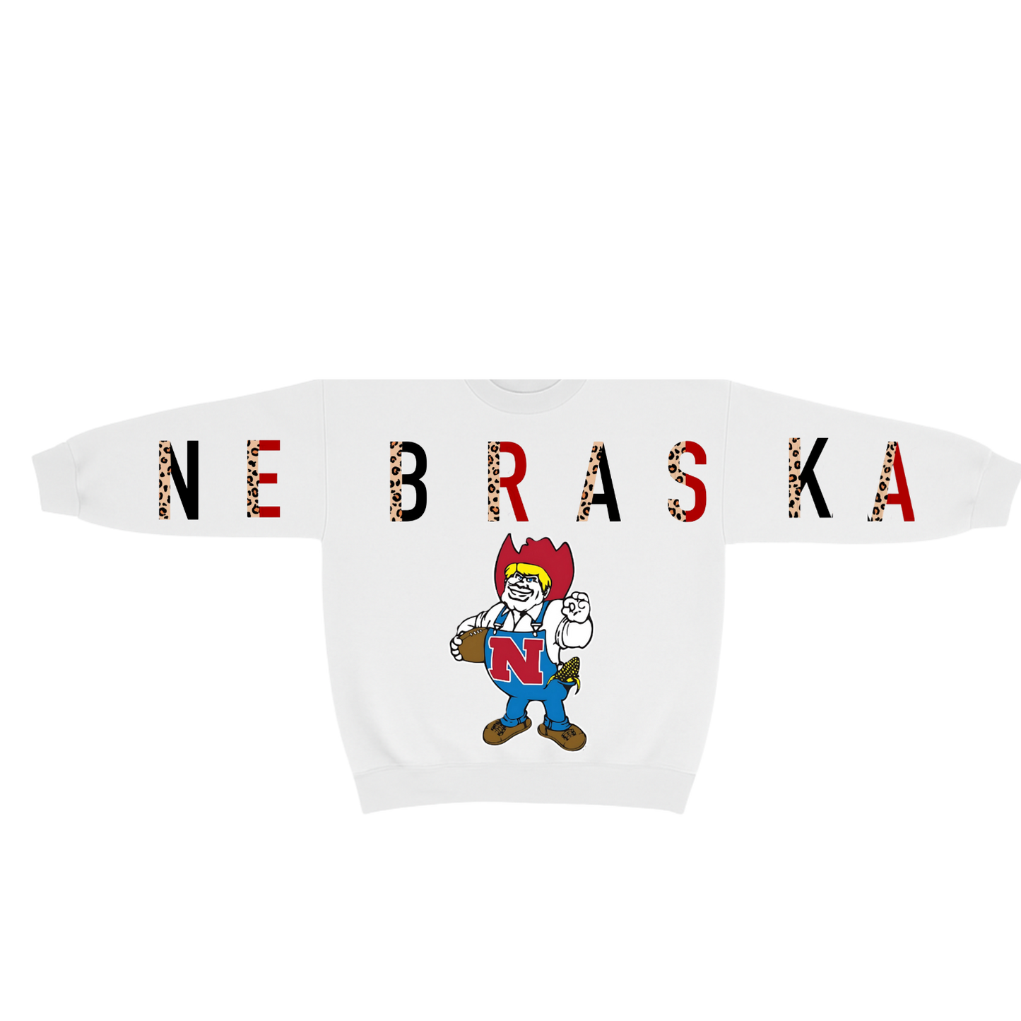 Nebraska Cheetah Crewneck