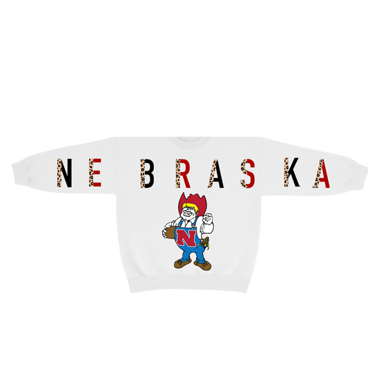 Nebraska Cheetah Crewneck