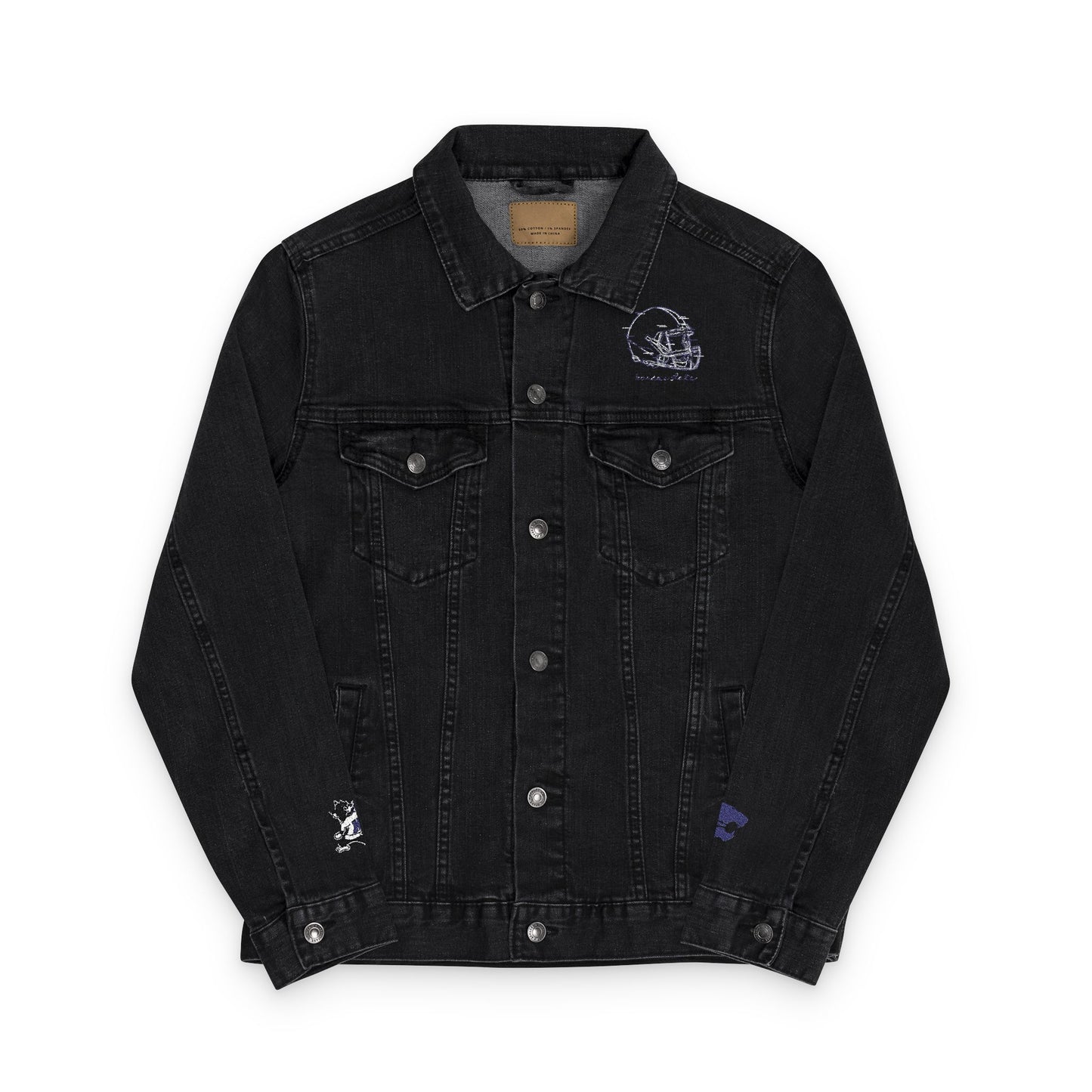 Cats Embroidered Denim Jacket