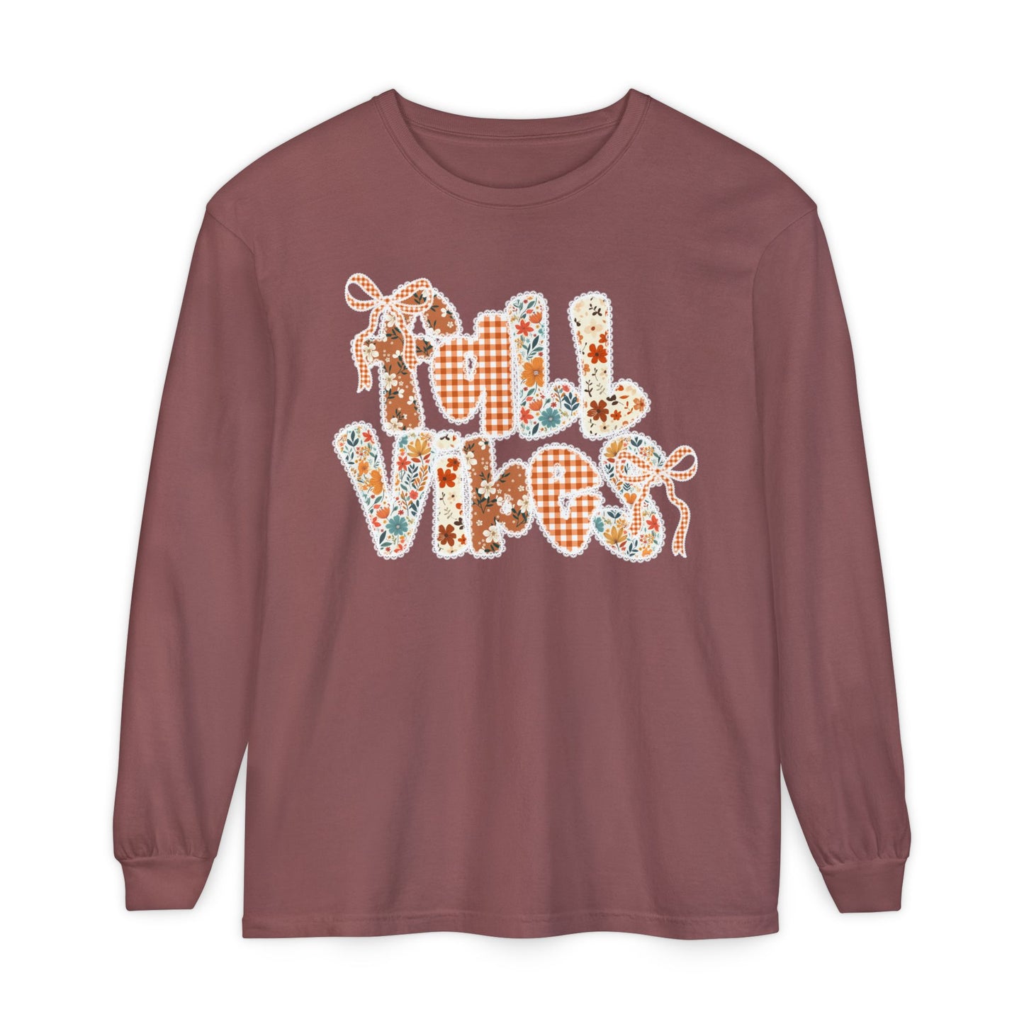 Fall Vibes Patchwork Long Sleeve