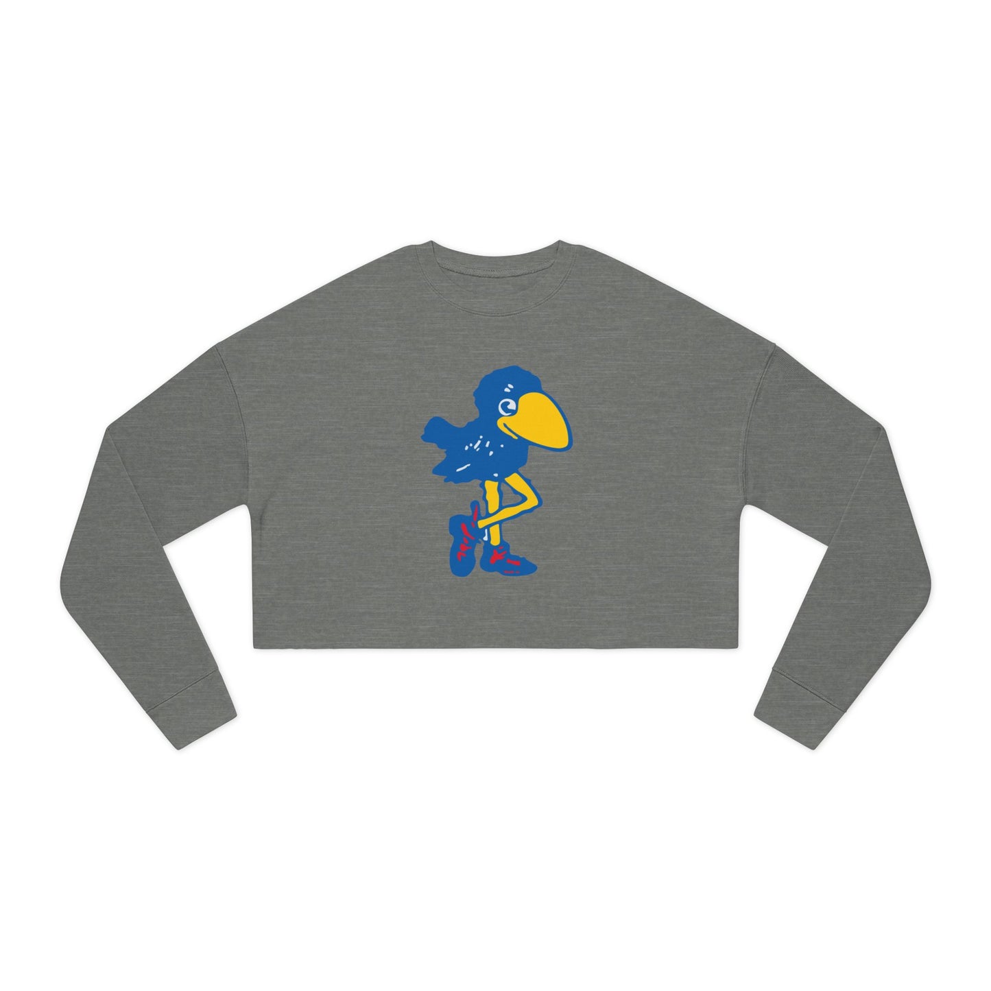 Vintage Jayhawk Cropped Sweatshirt