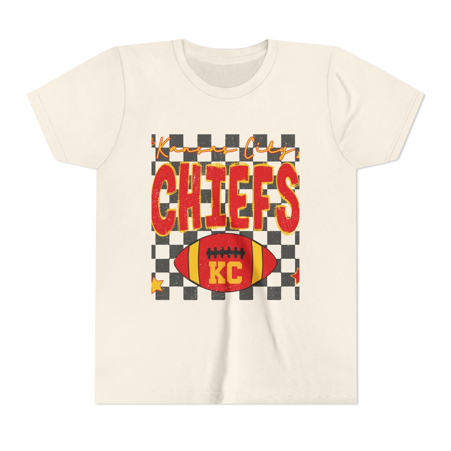 KC Chiefs Checkerboard Tee – Retro Game Day Vibes