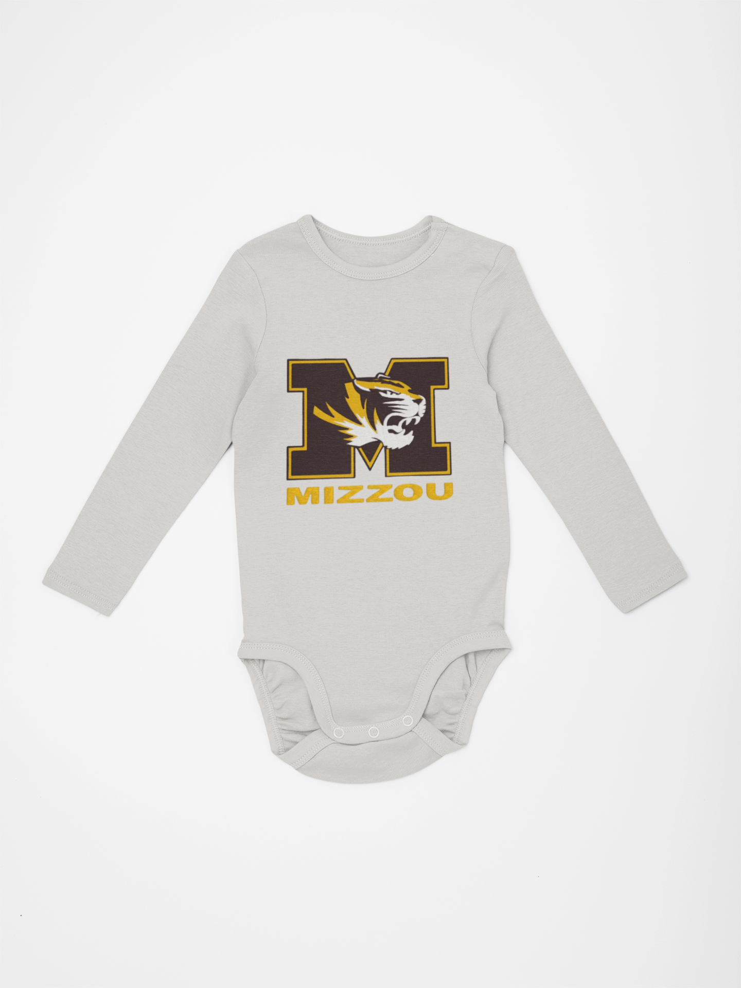 tiny tiger fan long sleeve onesie 🐾