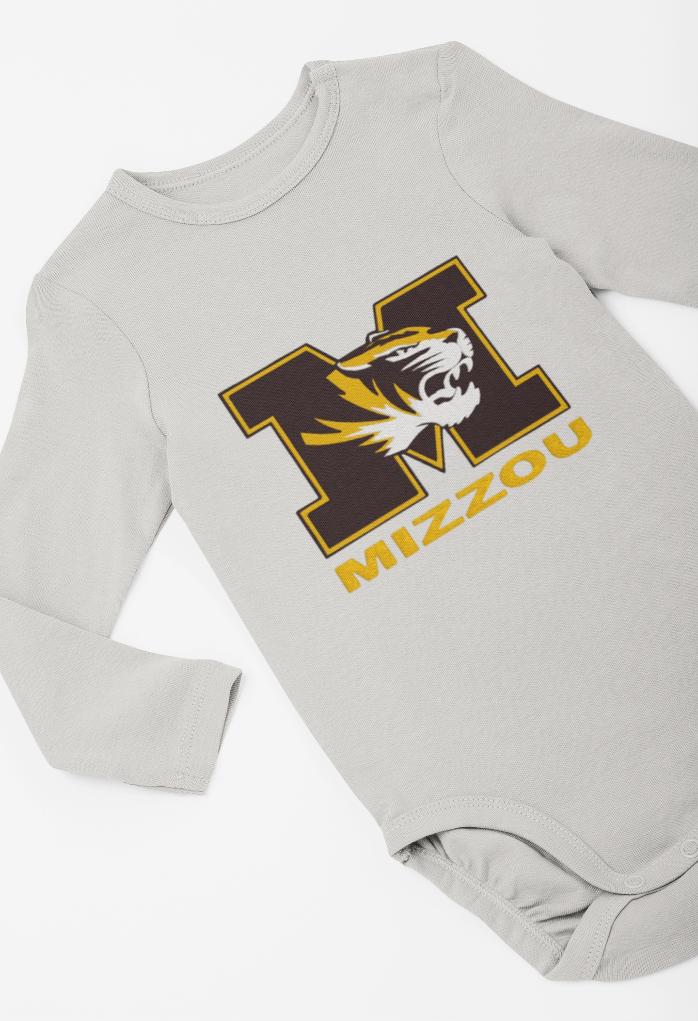 tiny tiger fan long sleeve onesie 🐾