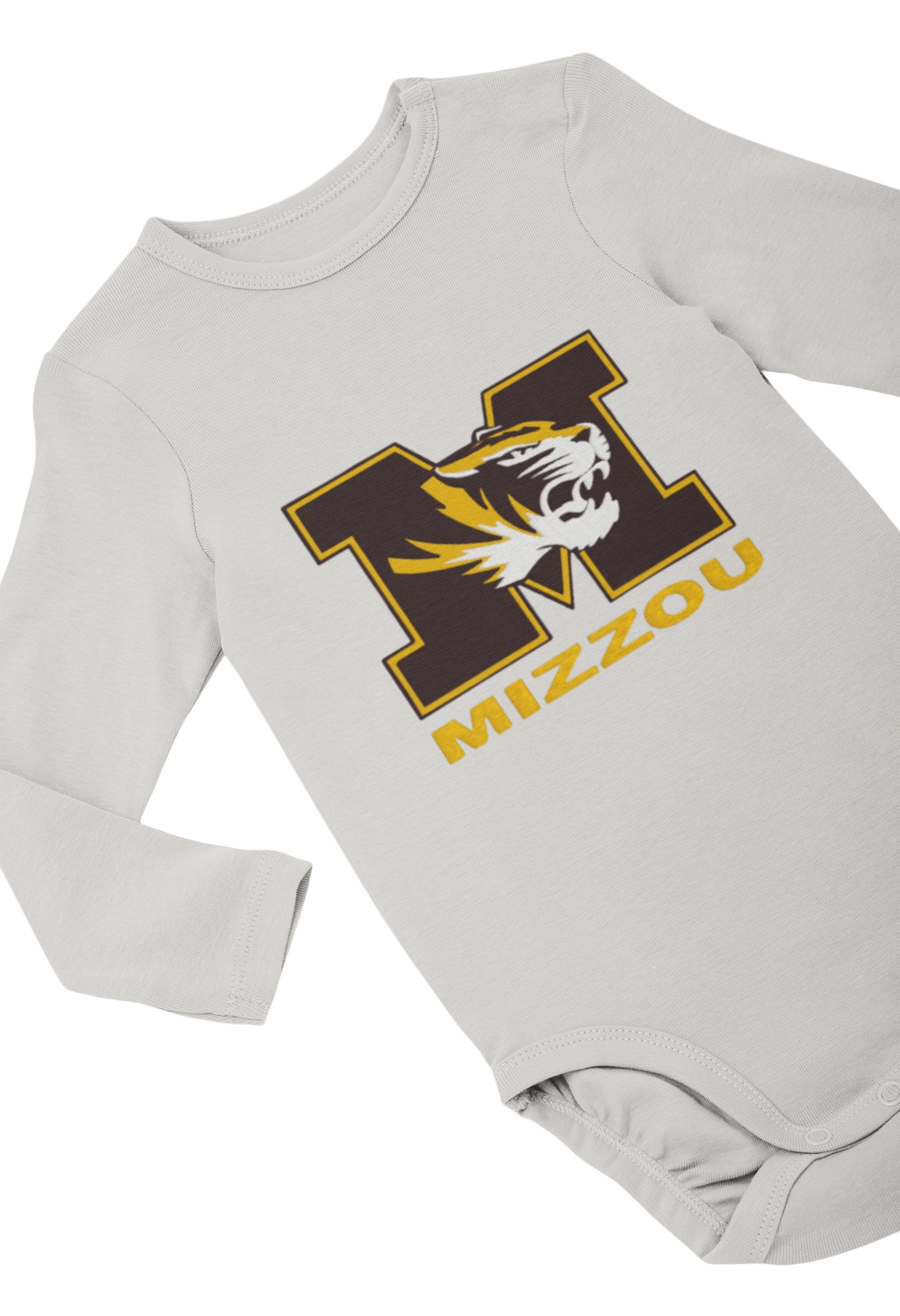 tiny tiger fan long sleeve onesie 🐾