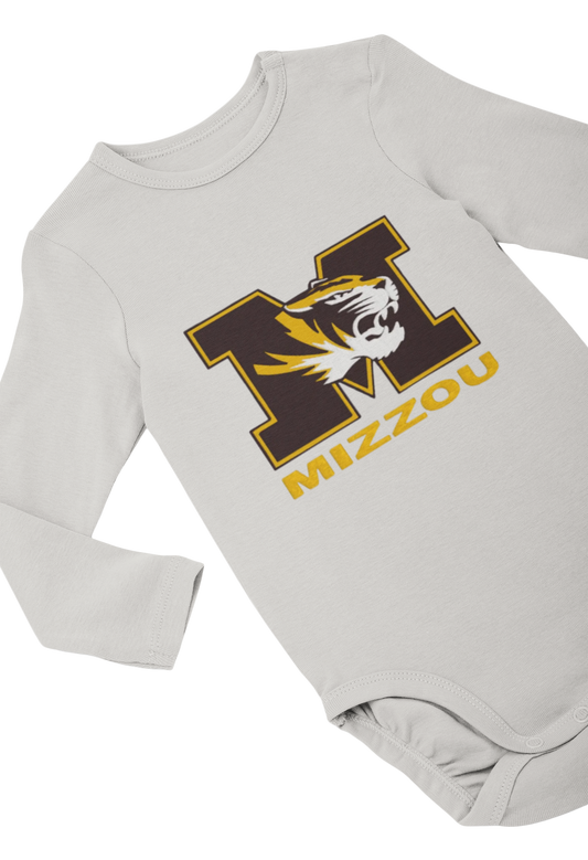tiny tiger fan long sleeve onesie 🐾