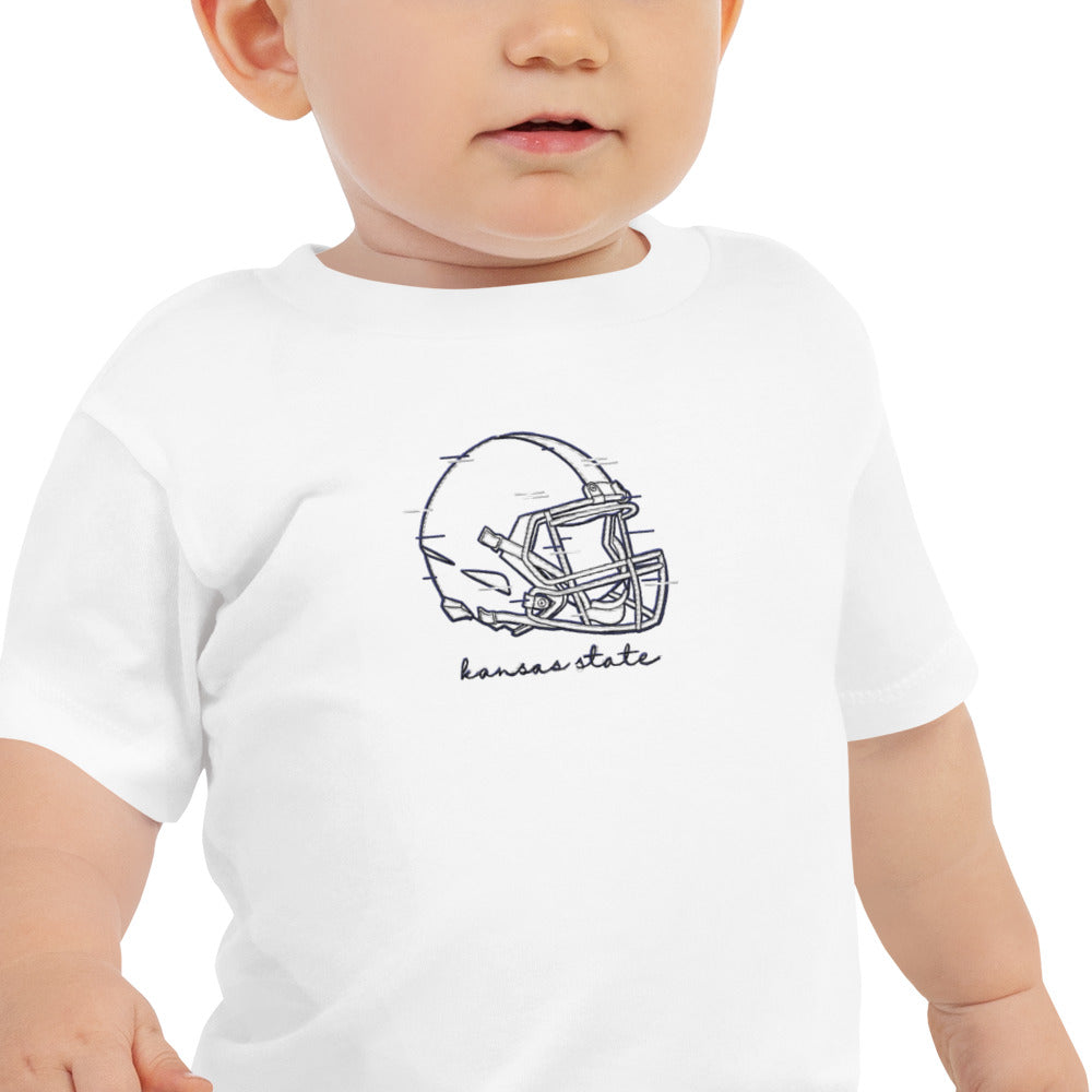 K-State "Glitch" Helmet Embroidered Tee