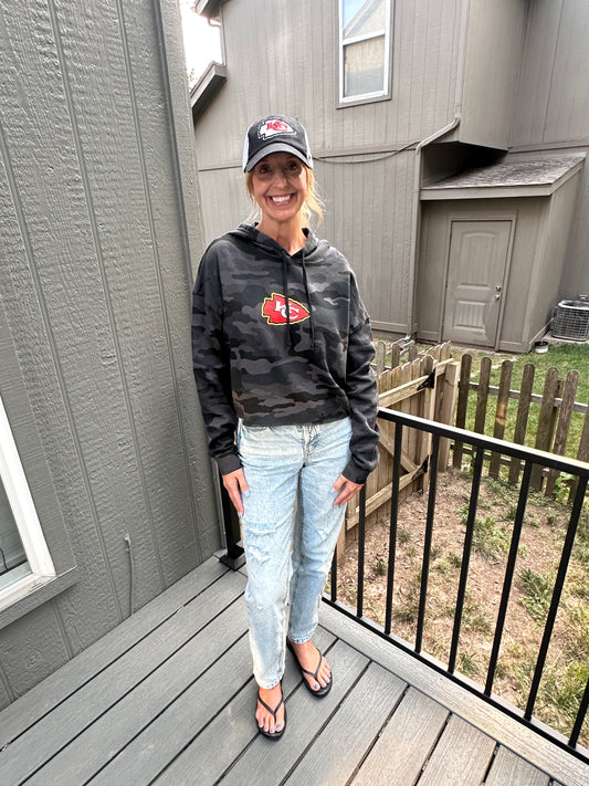 KC Camo Cropped Hoodie