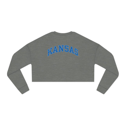 Vintage Jayhawk Cropped Sweatshirt