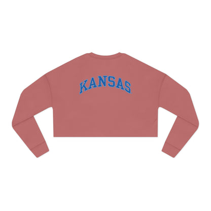 Vintage Jayhawk Cropped Sweatshirt