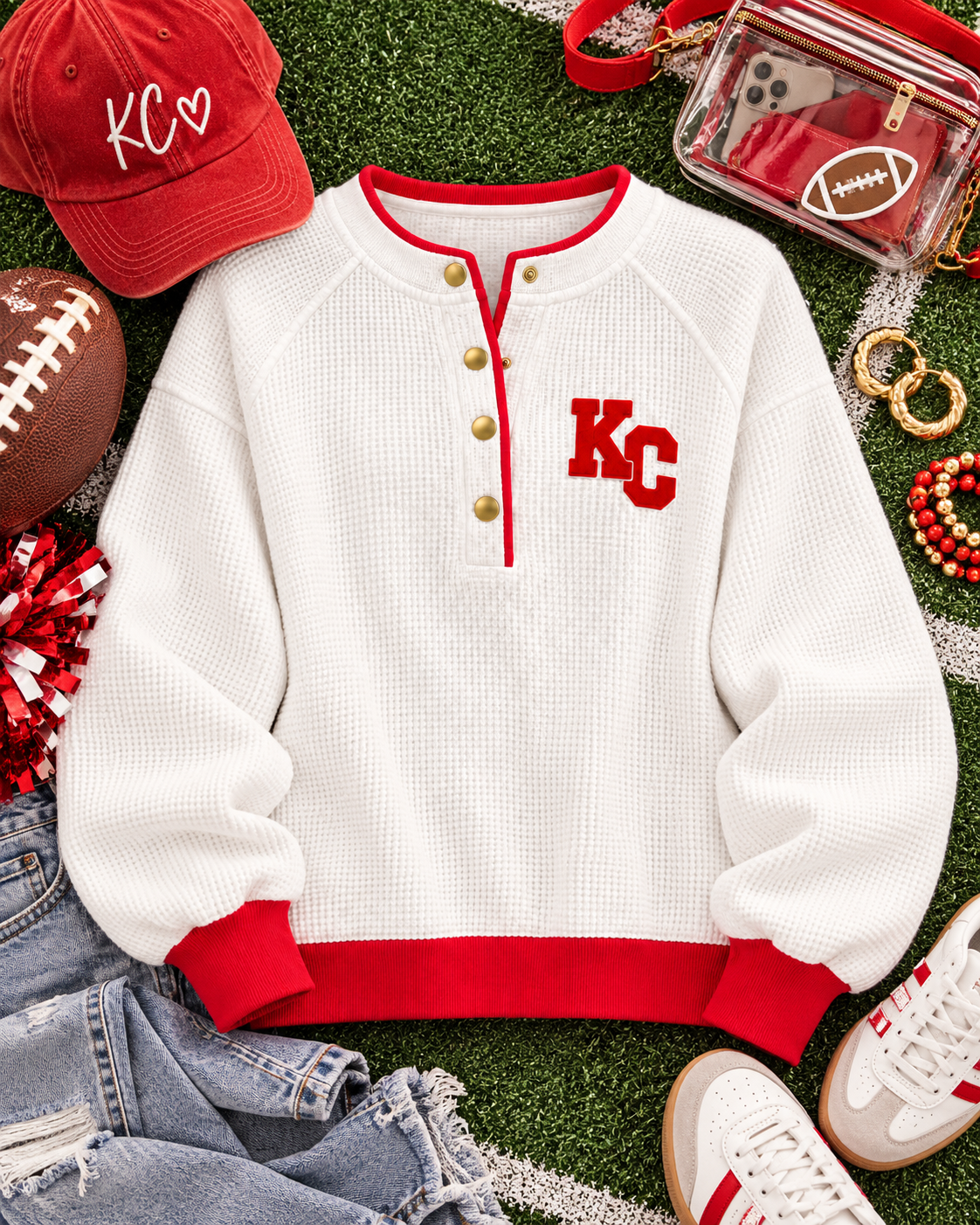 Kingdom Waffle Pullover