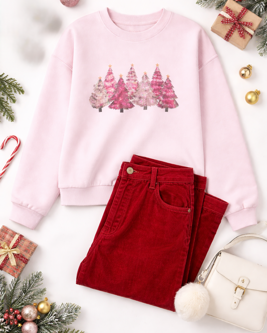 Pink Trees Crewneck
