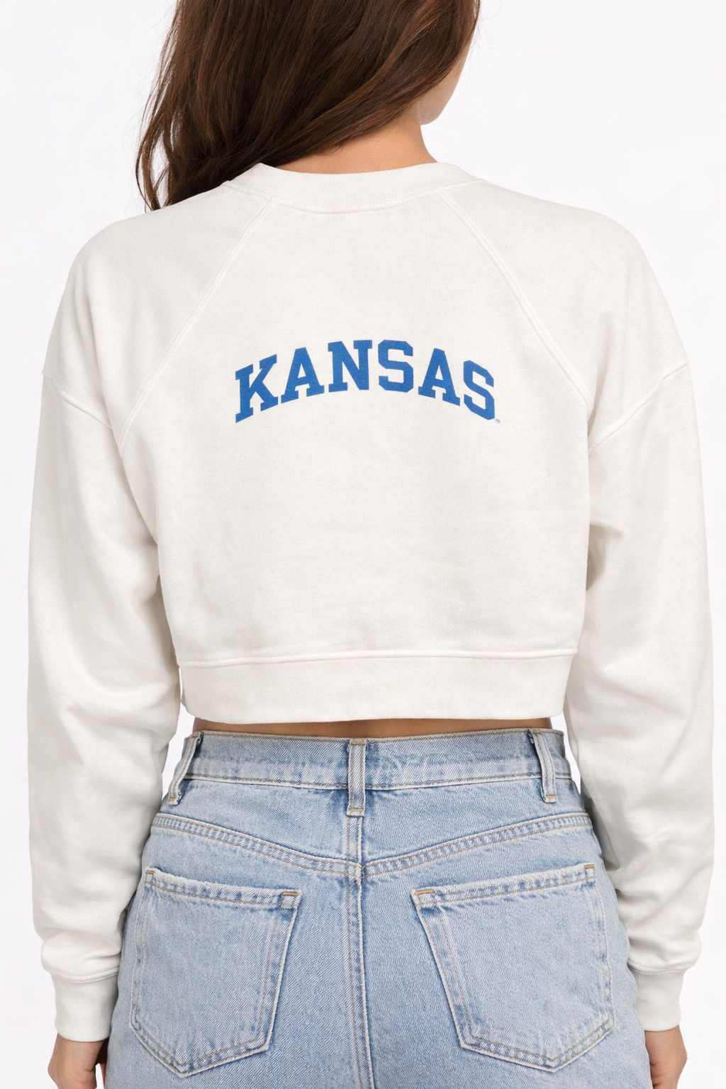 Vintage Jayhawk Cropped Crewneck