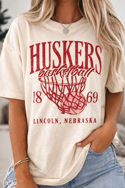 Huskers Vintage Net Tee