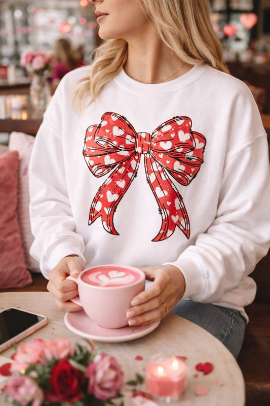 Hearts X Bow Crewneck