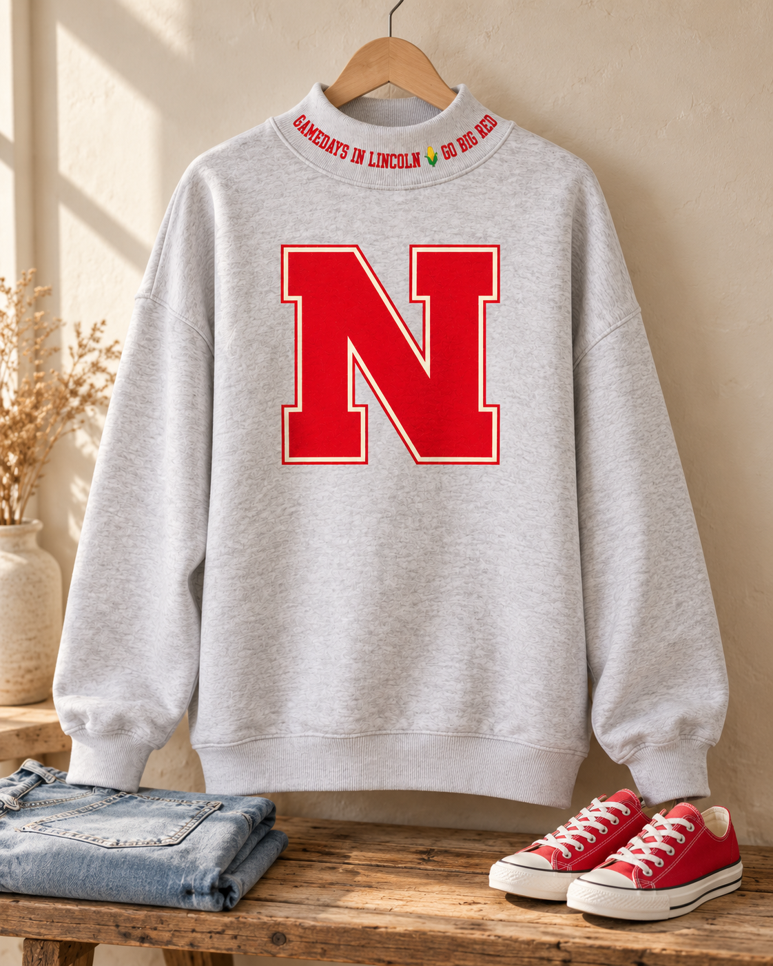 Big Red Mockneck