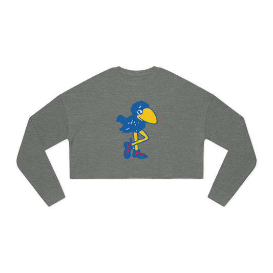 Vintage Jayhawk Cropped Sweatshirt