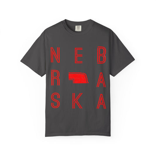 Nebraska Block Letter Tee