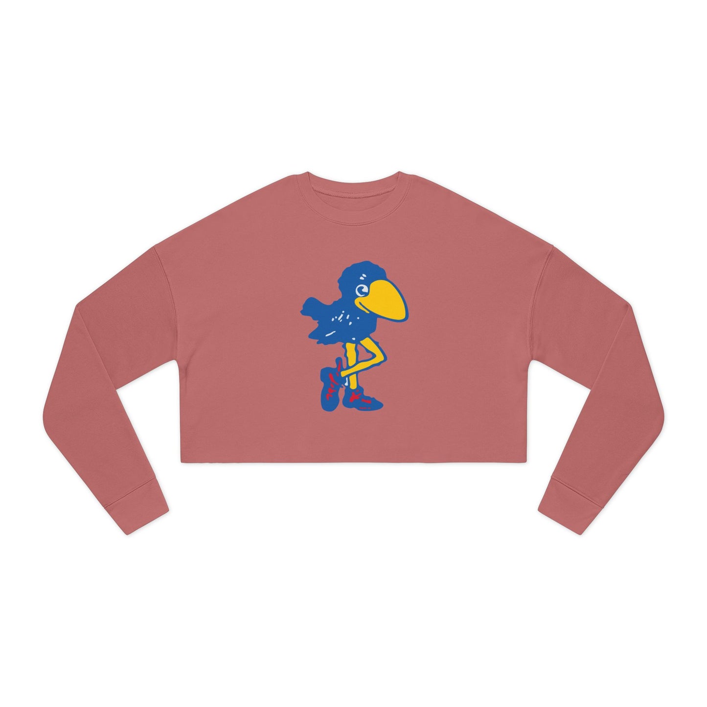 Vintage Jayhawk Cropped Sweatshirt