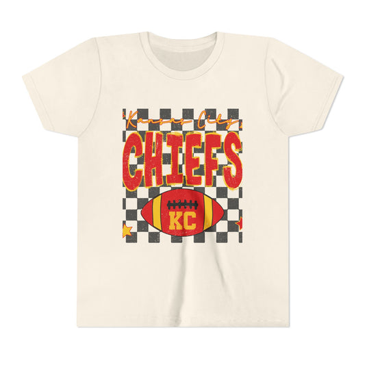 KC Chiefs Checkerboard Tee – Retro Game Day Vibes