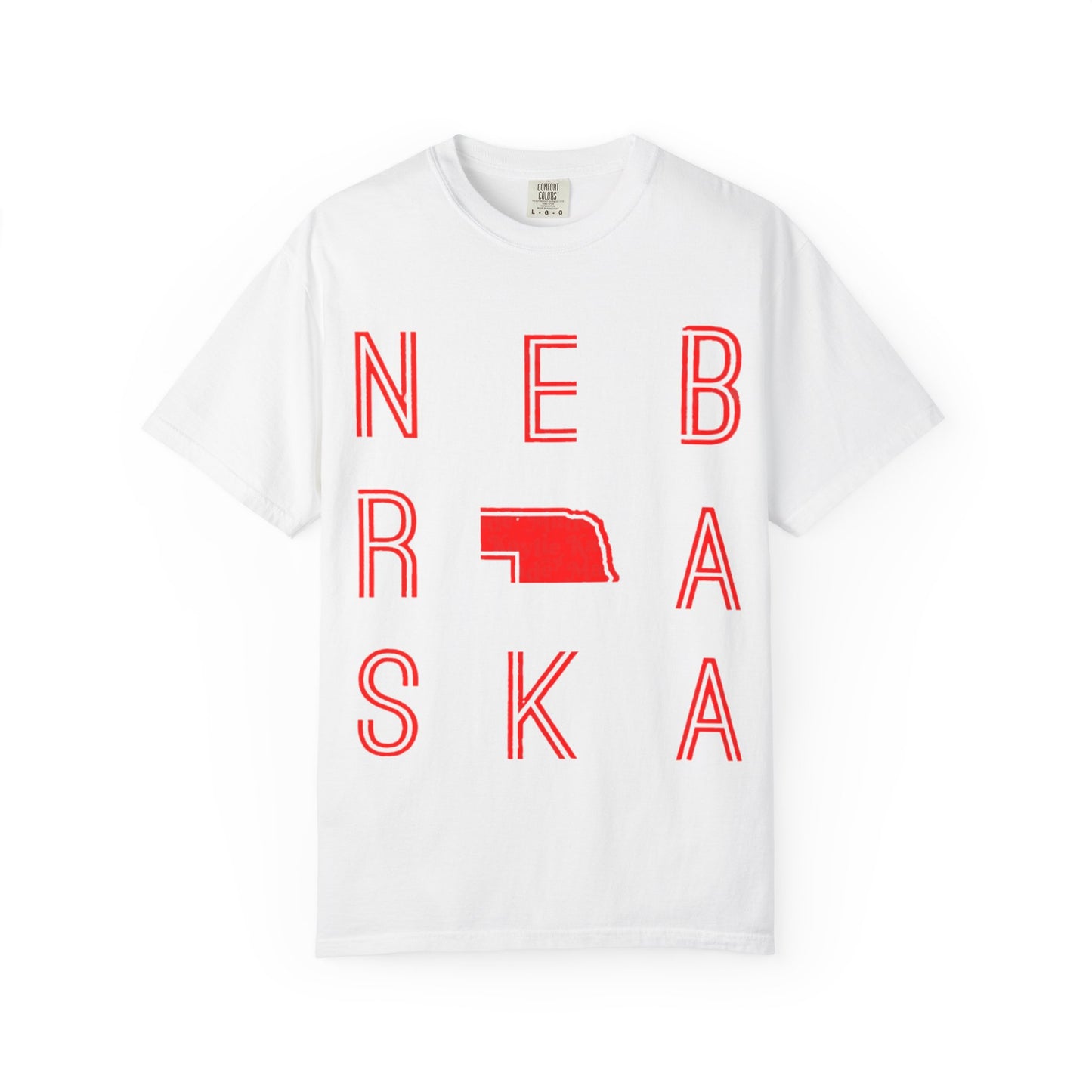 Nebraska Block Letter Tee