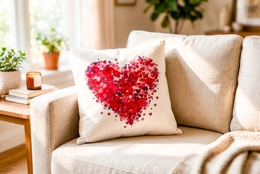 Hearts A Flutter Throw Pillow