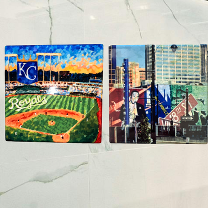 KC Landmark Watercolor Coaster