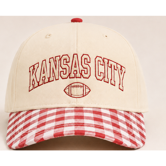 KC Gingham Game Day Hat