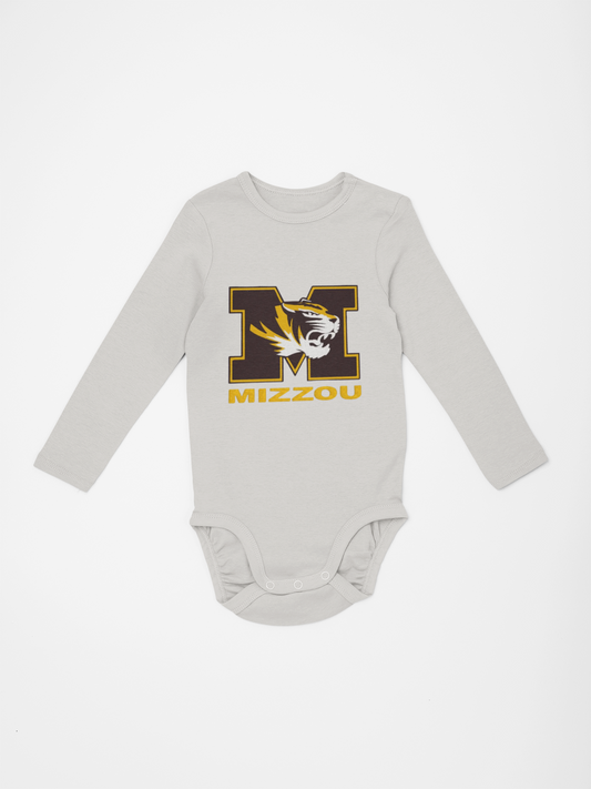 tiny tiger fan long sleeve onesie 🐾