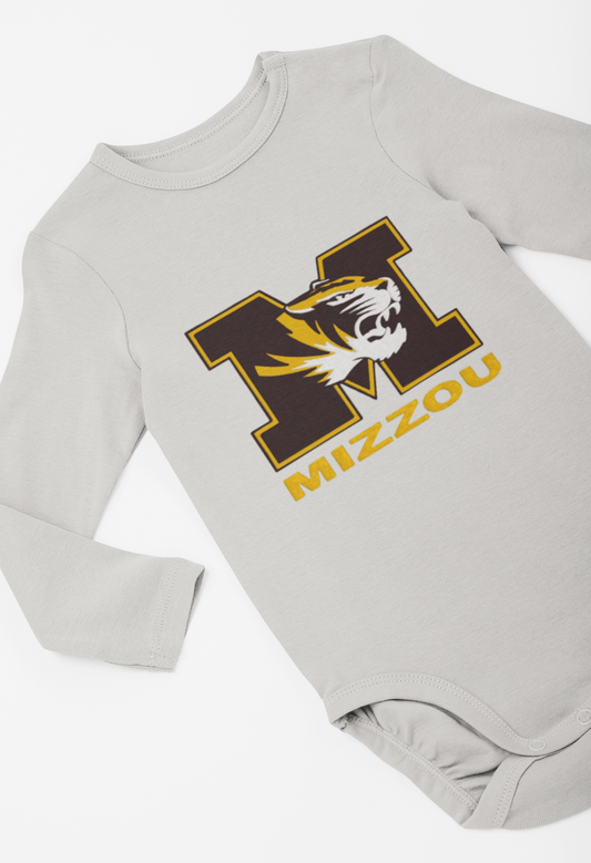 tiny tiger fan long sleeve onesie 🐾