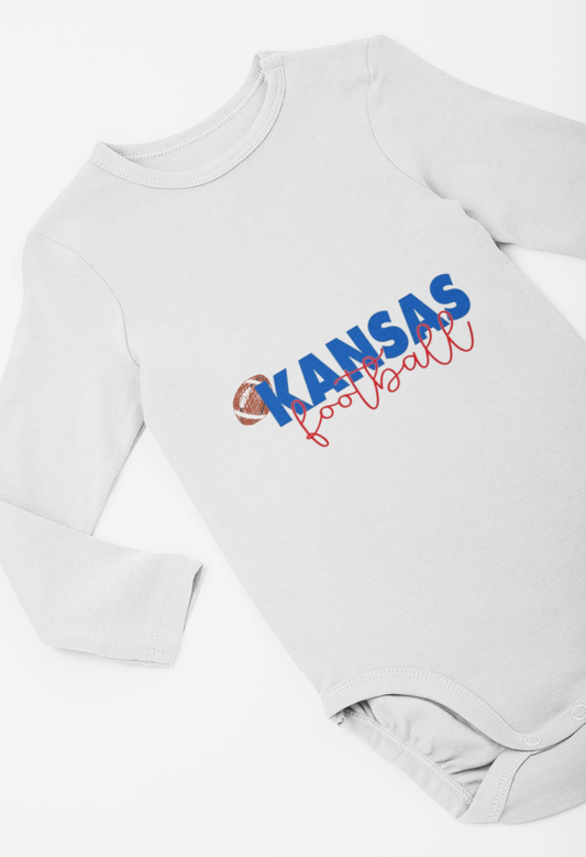 Little Kansas Fan Football One-Piece