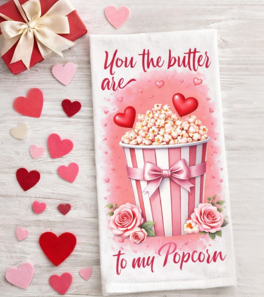 Butter to My Popcorn Tea Towel