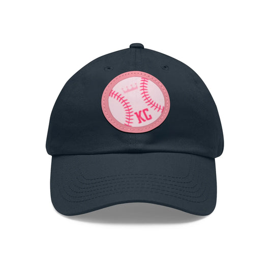 navy/pink baseball hat