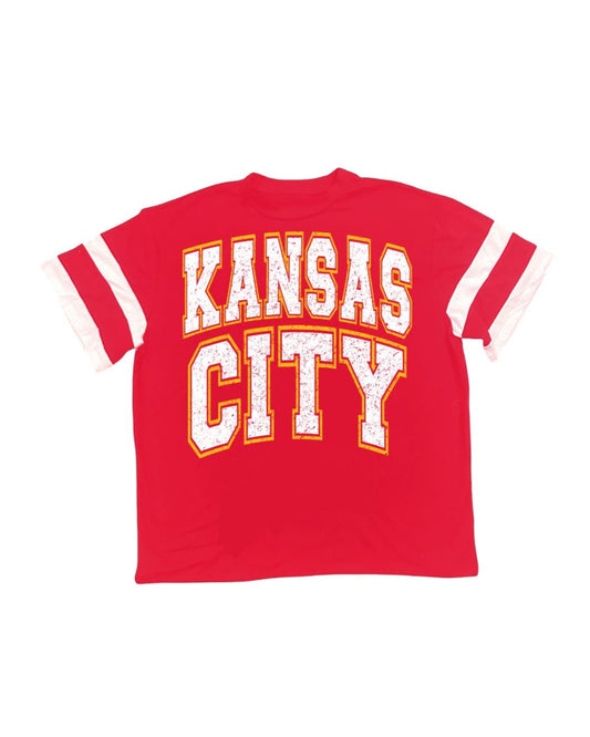 KC Striped Game Day Tee