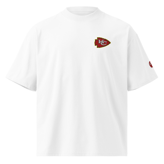 Oversized High Neck Tee – Red Kingdom Embroidered