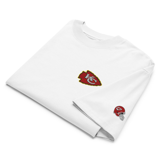 Oversized High Neck Tee – Red Kingdom Embroidered