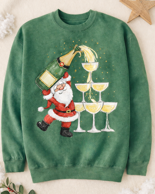 Santa Martini Crewneck