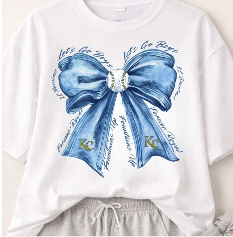 Kansas City Baseball Bow Graphic Tee