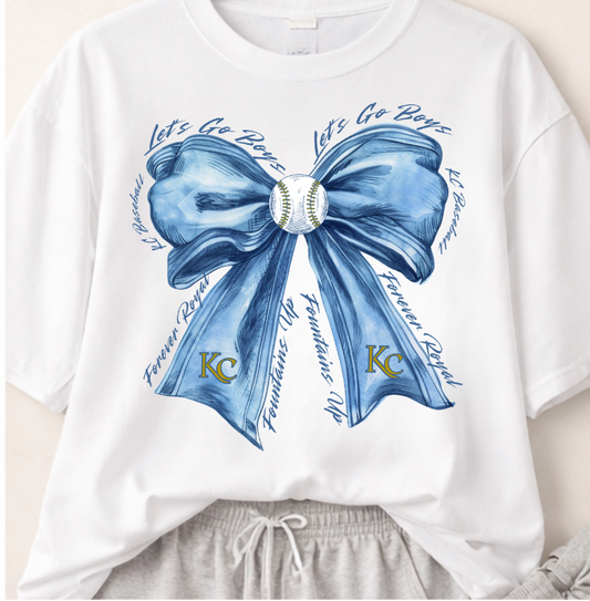 Kansas City Baseball Bow Graphic Tee